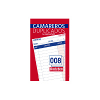 TALONARIO CAMAREROS, PAQUETE 10 UDS